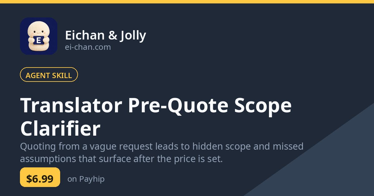 Translator Pre-Quote Scope Clarifier